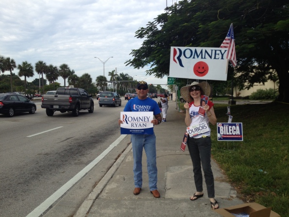 Romney-Anhänger in Palmetto Bay